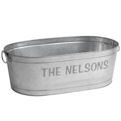 Personalized Galvanized Family Tub or Tub with Stand