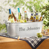 Personalized Galvanized Family Tub or Tub with Stand