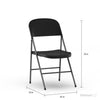Black Plastic Folding Chair, Set of 6